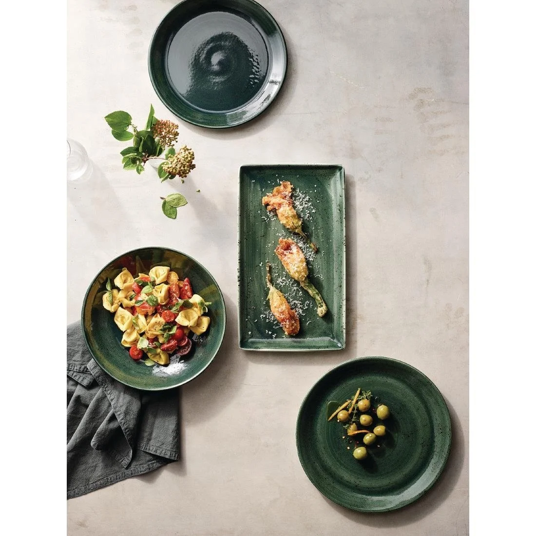 Steelite Vesuvius Coupe Plates Burnt Emerald 203mm (12 Pack) - Image 3