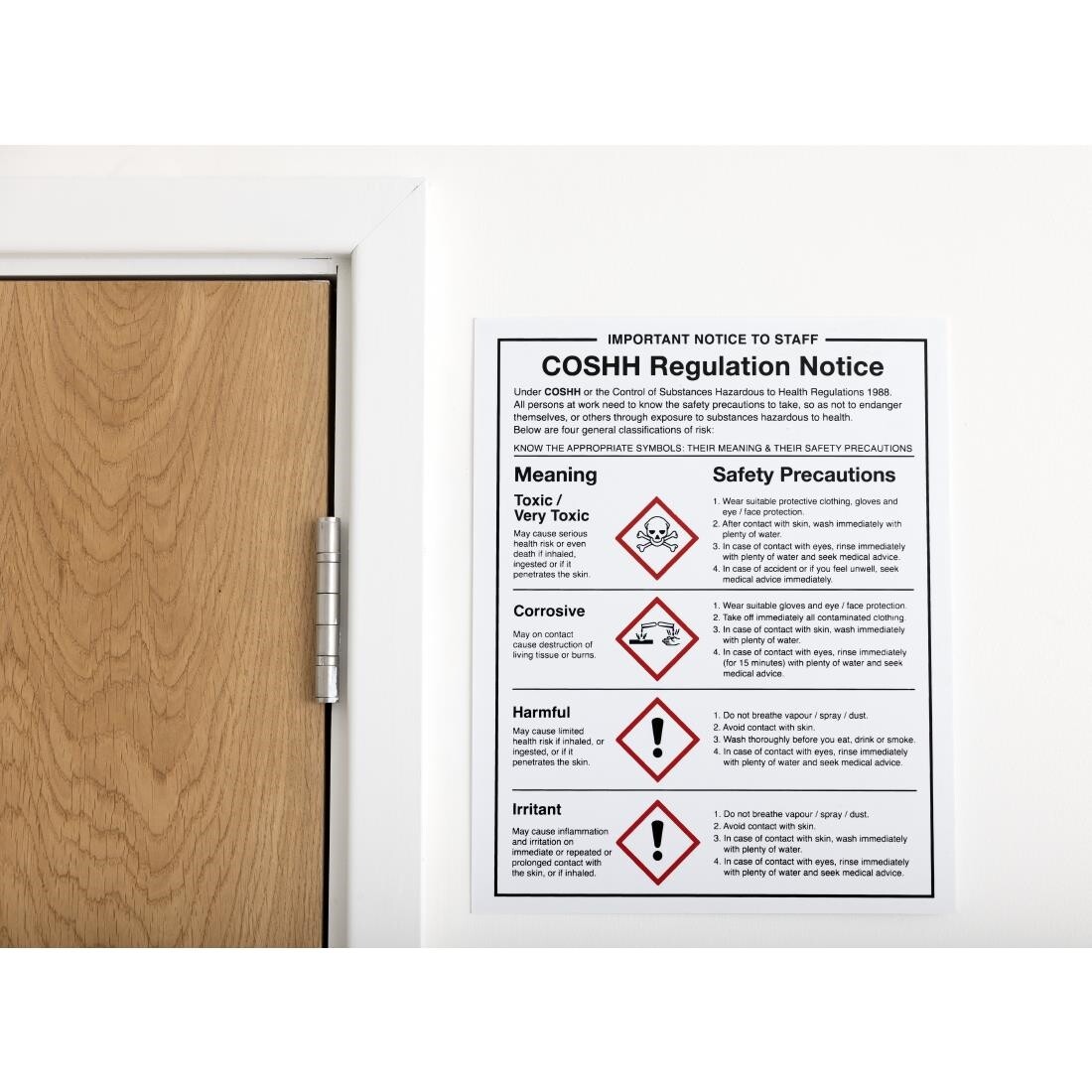 COSHH Regulations Sign