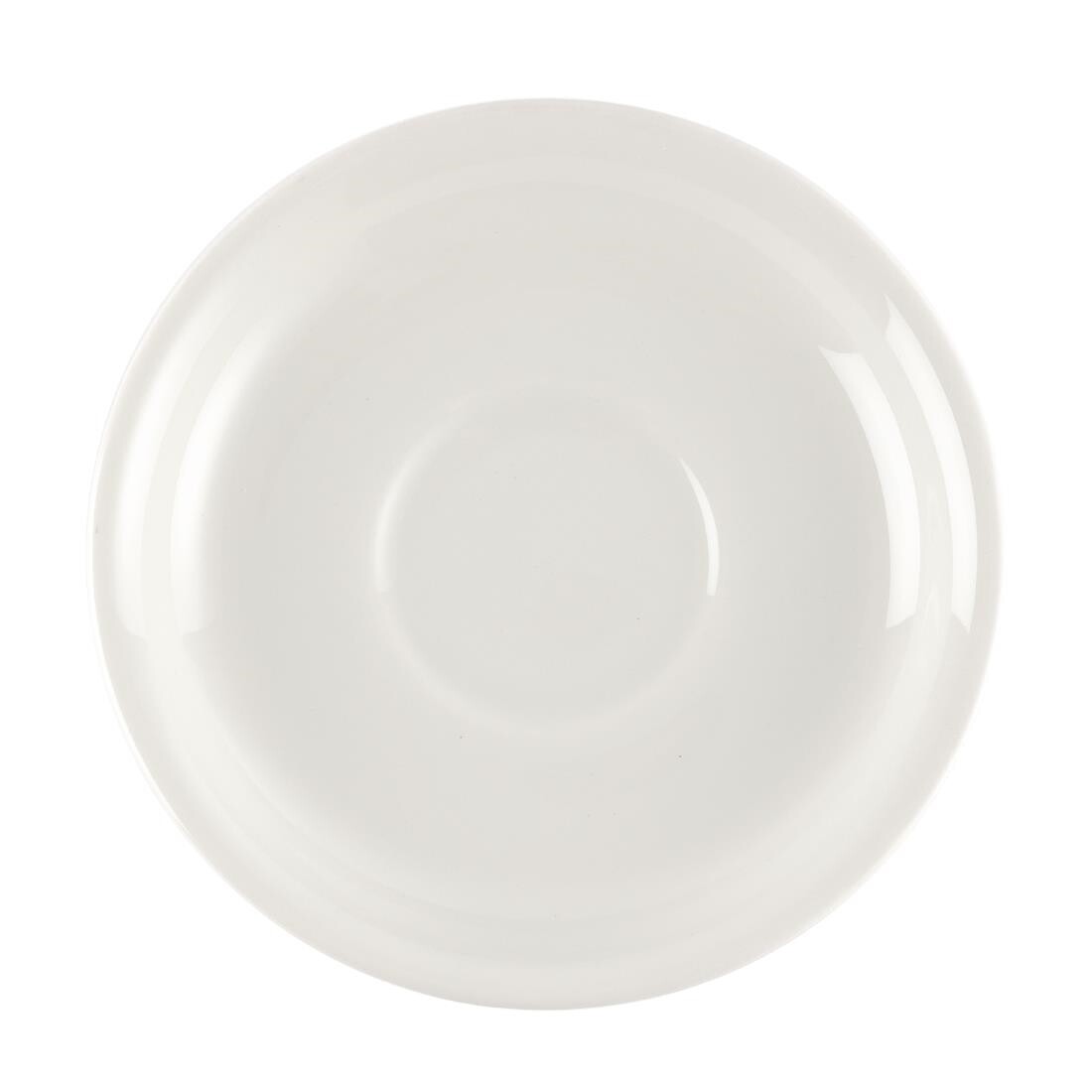 Churchill Plain Whiteware Small Saucers 140mm
