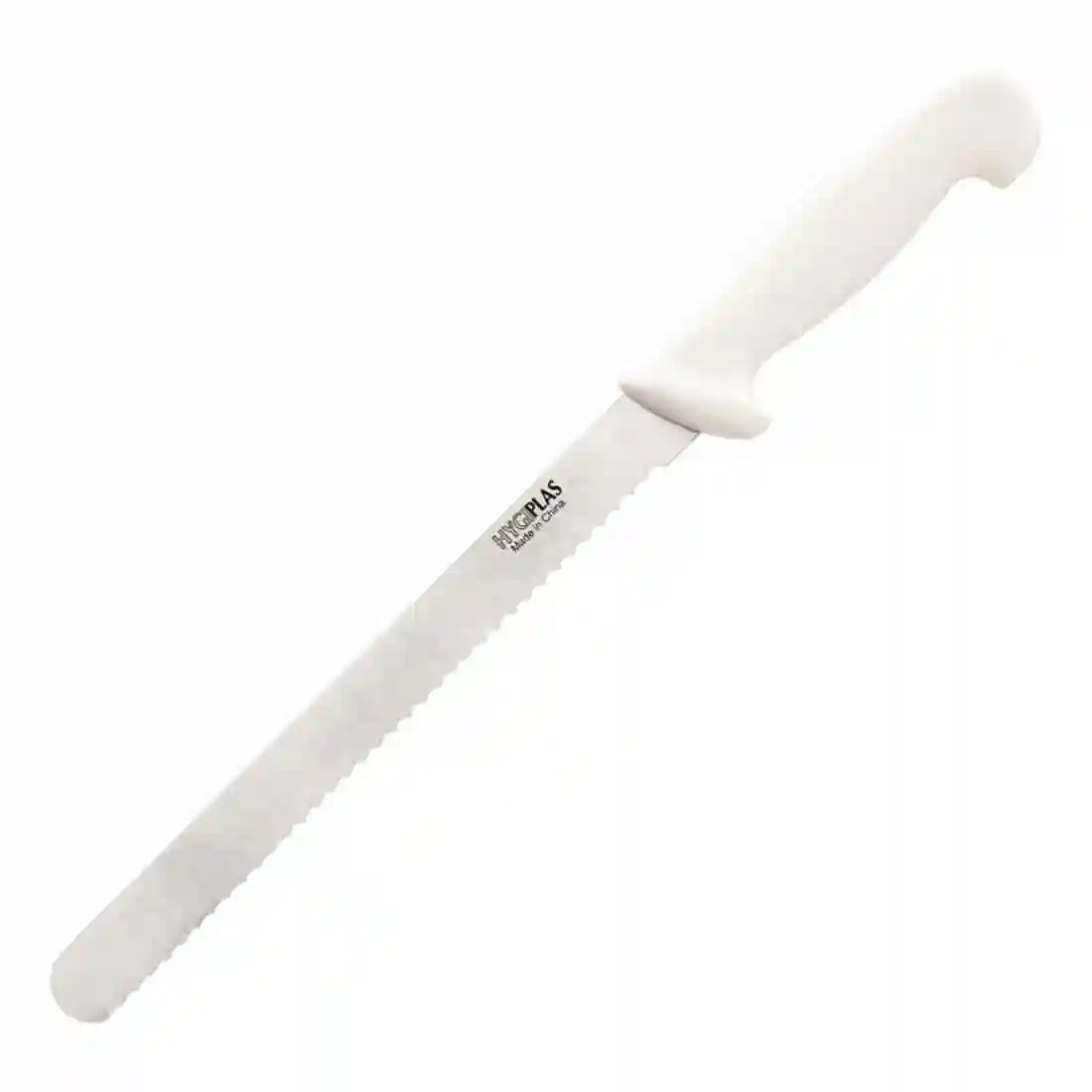 Hygiplas Serrated Slicer White 25.5cm