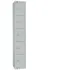 Elite Five Door Padlock Locker with Sloping Top Grey