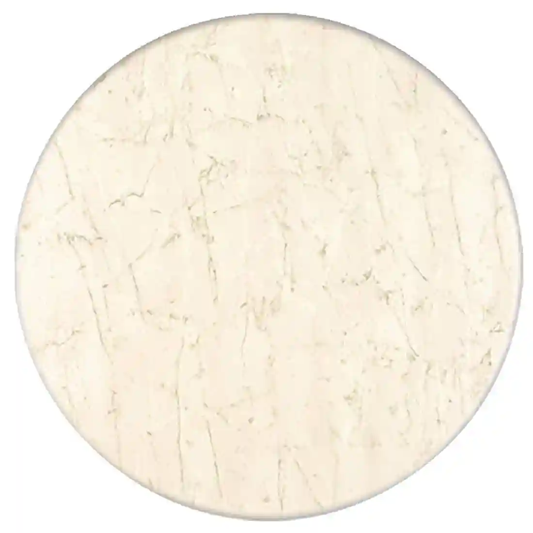 Werzalit Pre-drilled Round Table Top Marble Bianco 600mm