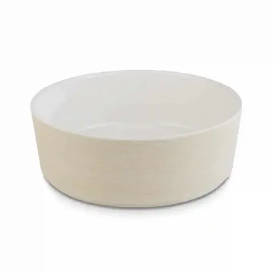 APS Plus Melamine Round Bowl Maple and Cream 3 Ltr