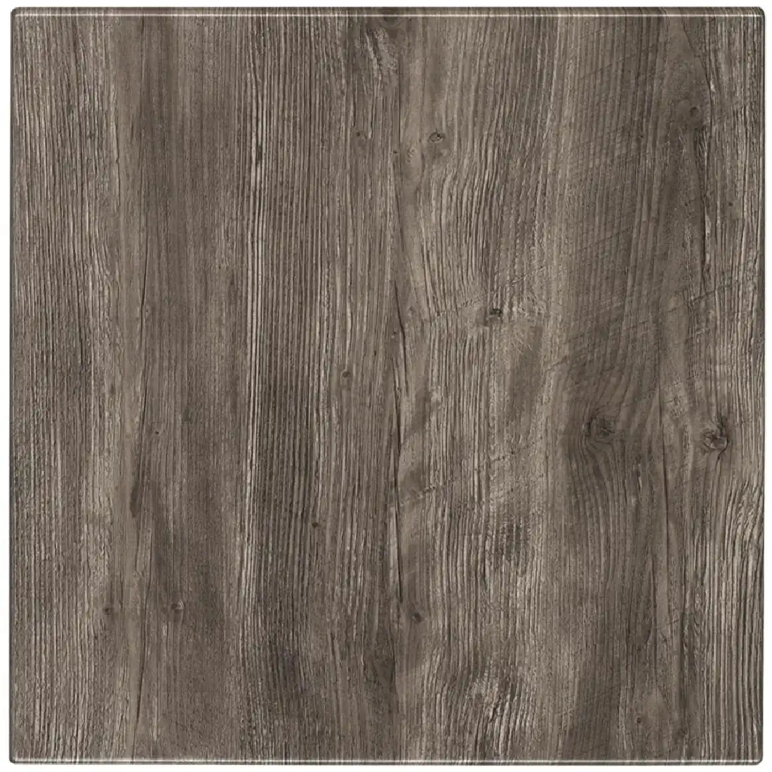 Werzalit Pre-drilled Square Table Top Ponderosa Grey 700mm