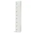 Elite Eight Door Coin Return Locker with Sloping Top White
