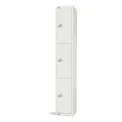 Elite Three Door Electronic Combination Locker White