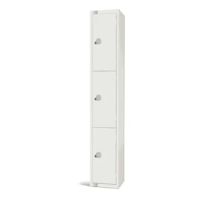 Elite Three Door Electronic Combination Locker White