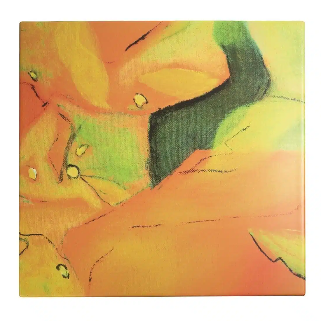 Werzalit Pre-drilled Square Table Top Foglia Di Autunno 800mm
