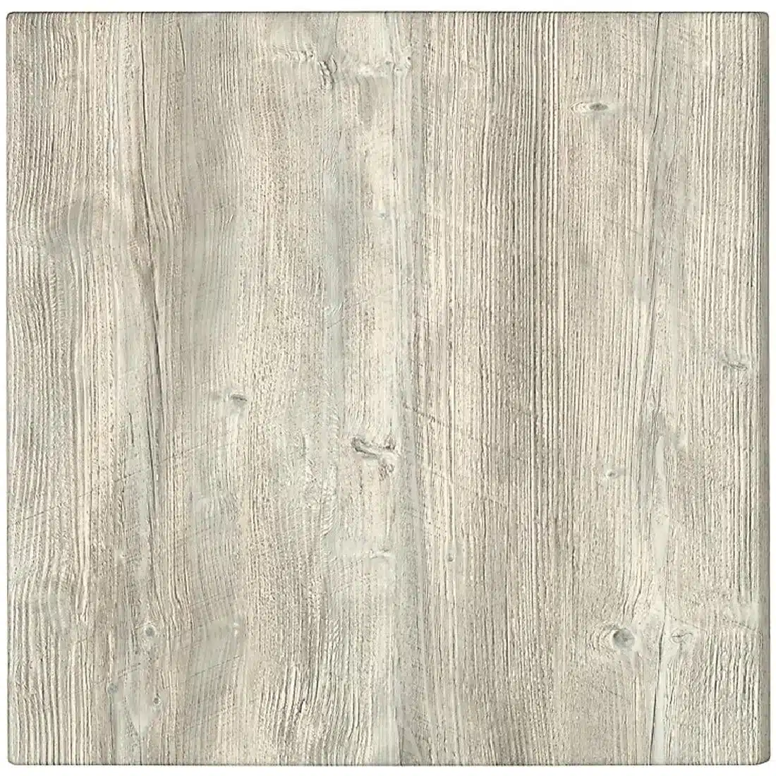 Werzalit Pre-drilled Square Table Top Ponderosa White 800mm