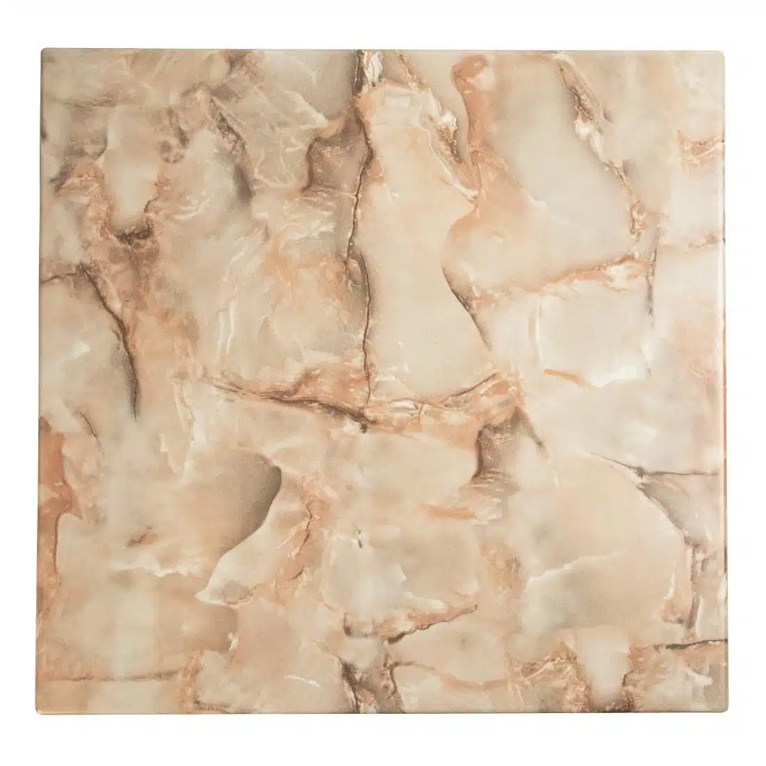 Werzalit Pre-drilled Square Table Top Marble Onyx 800mm