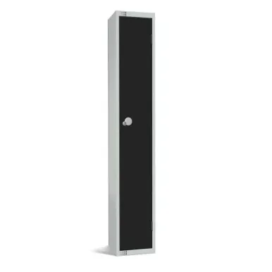 Elite Single Door Coin Return Locker Black