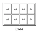 Large Wall Mounted Menu Display Case - Magnetic Dry Wipe
