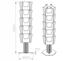 Triple Sided Brochure Stand