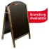 Curved Top Wood Frame Blackboard A Board with Reversible Panels