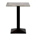 Turin Metal Base 600mm Square Poseur Table with Laminate Top in Concrete - Image 1