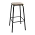 Bolero Cantina High Stools with Wooden Seat Pad Black (Pack of 4)