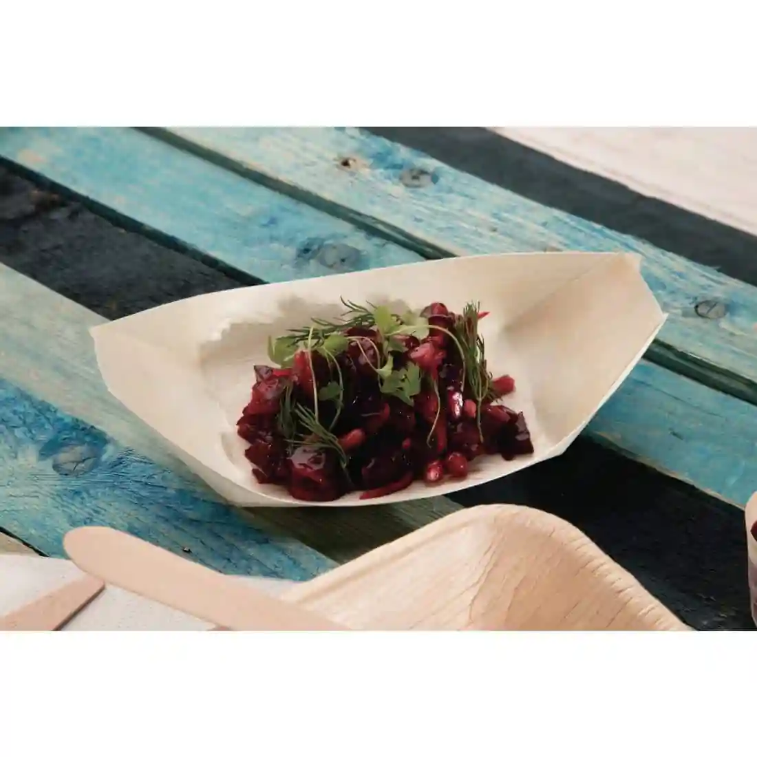 Fiesta Compostable Wooden Sushi Boats Large 250mm (Pack of 100) - Image 5