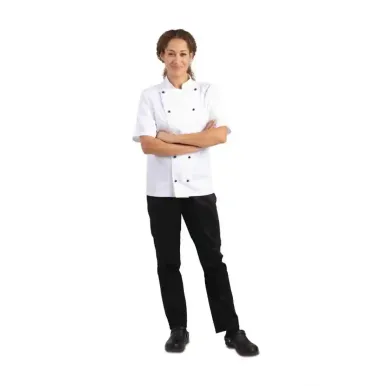 Whites Chicago Unisex Chefs Jacket Short Sleeve White