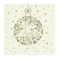 Swantex Tis The Season Dinner Napkin 3Ply 1/4Fold - 400x400mm (Pack 600) - Image 1