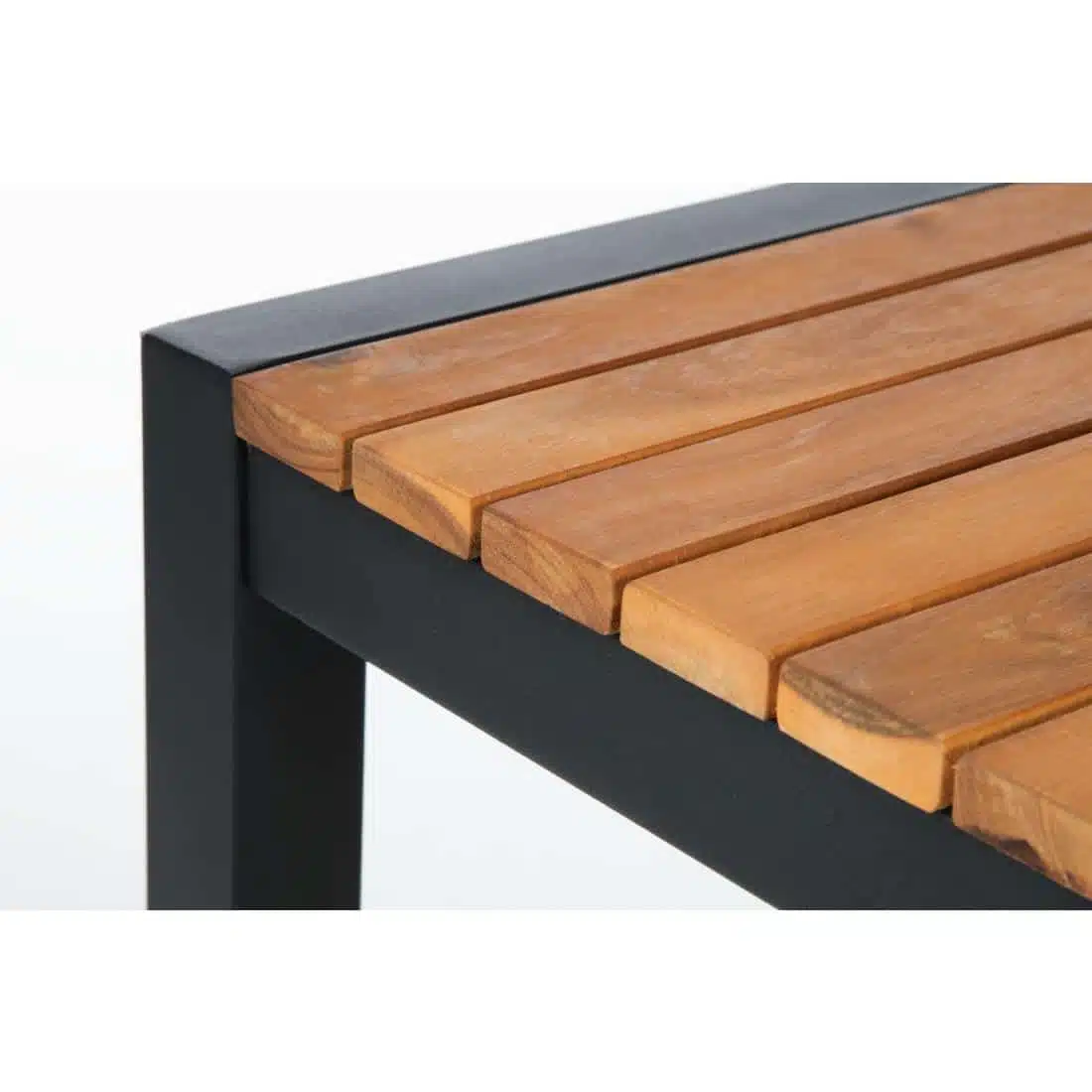 Bolero Square Steel and Acacia Bar Table 600mm - Image 6