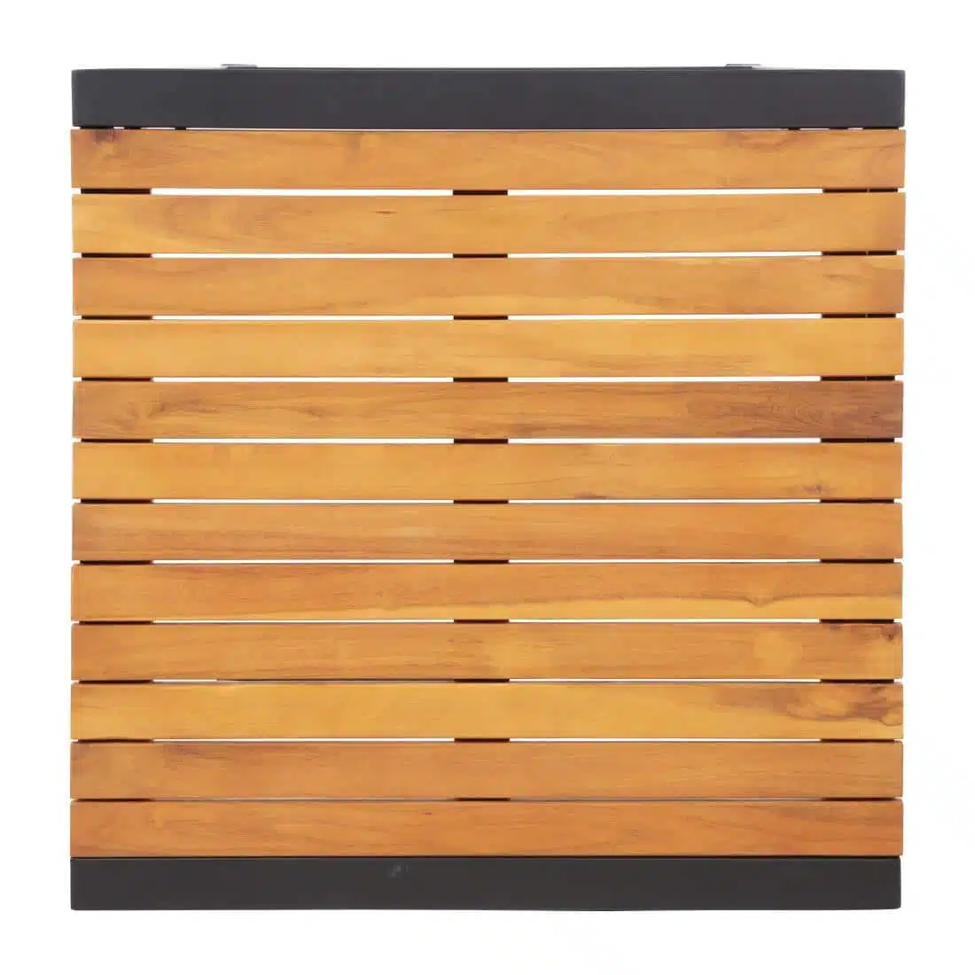 Bolero Square Steel and Acacia Bar Table 600mm - Image 10