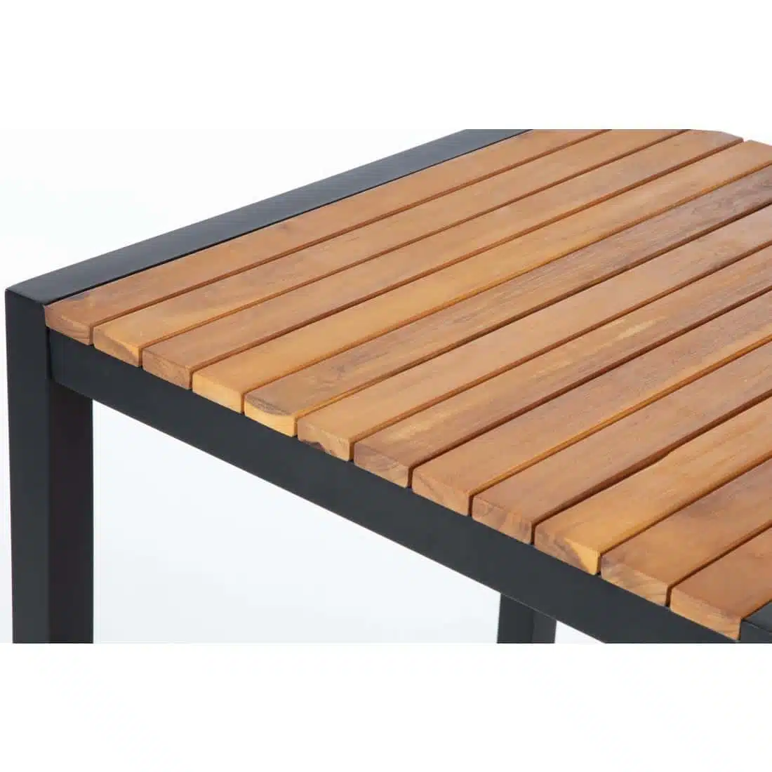 Bolero Square Steel and Acacia Bar Table 600mm - Image 12
