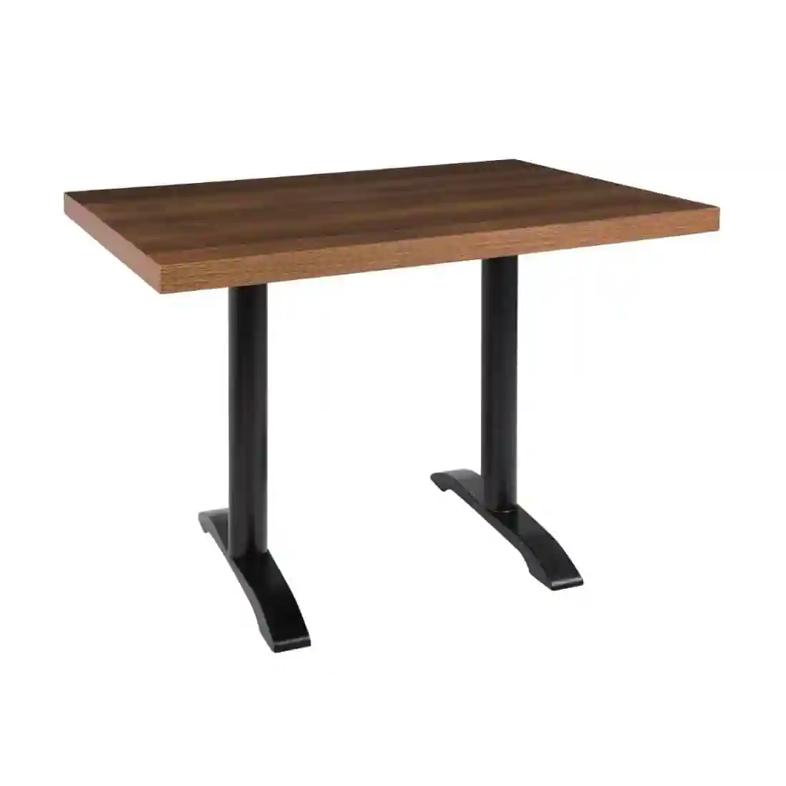 Bolero Pre-drilled Rectangular Table Top Rustic Oak 1100(W) x 700(D)mm - Image 7