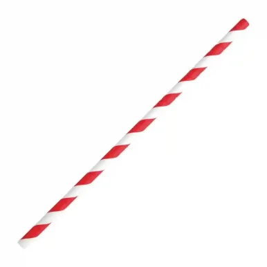 Fiesta Compostable Bendy Paper Straws Red Stripes (Pack of 250)
