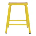 Bolero Cantina Low Stools with Wooden Seat Pad Yellow (Pack of 4) - Image 2