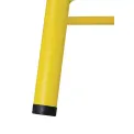 Bolero Cantina Low Stools with Wooden Seat Pad Yellow (Pack of 4) - Image 3