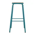 Bolero Cantina High Stools with Wooden Seat Pad Teal (Pack of 4) - Image 2