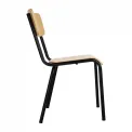 Bolero Cantina Side Chairs with Wooden Seat Pad and Backrest Black (Pack of 4) - Image 2