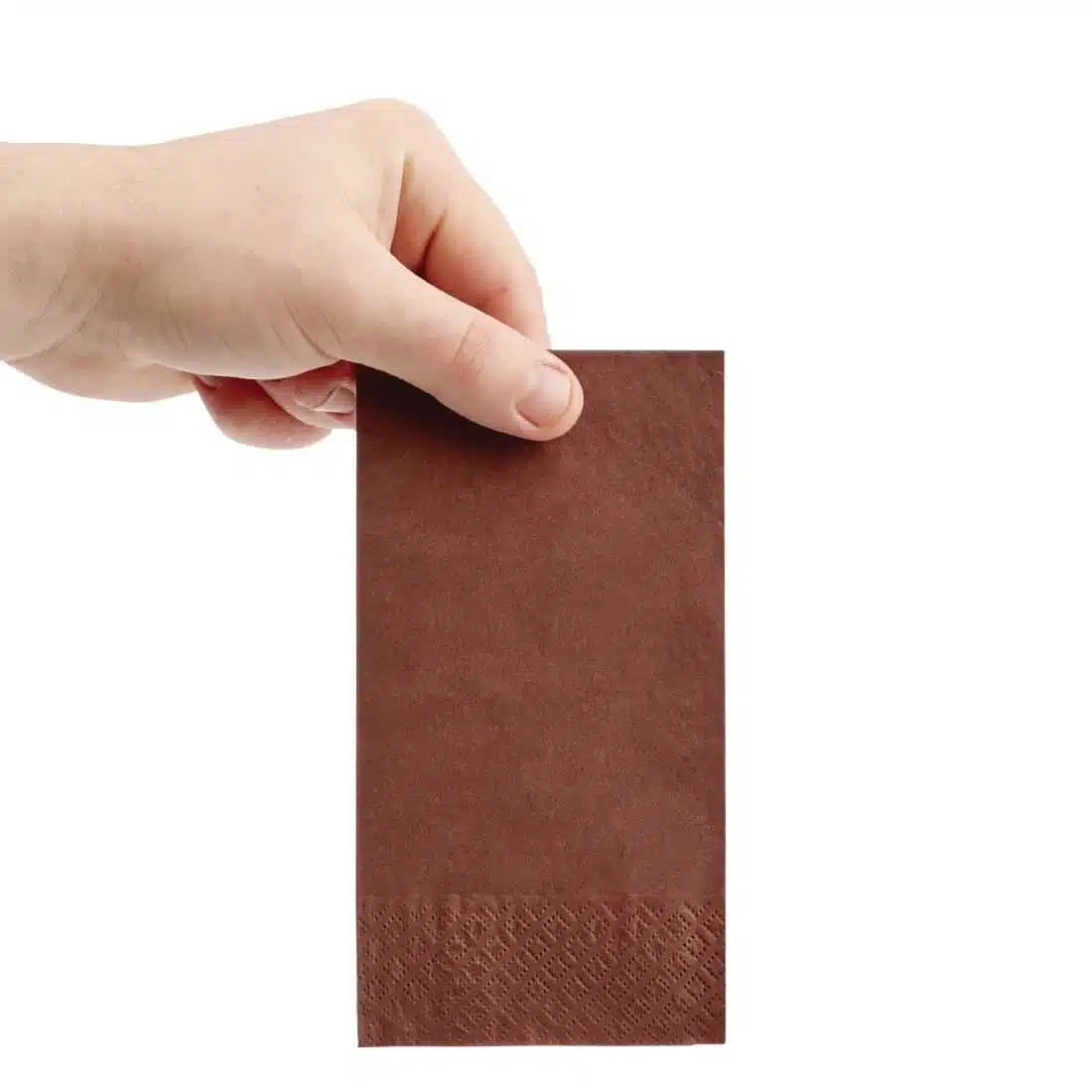 Fiesta Recyclable Lunch Napkin Mocha 33x33cm 2ply 1/8 Fold (Pack of 2000) - Image 3