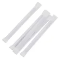 Fiesta Compostable Individually Wrapped Paper Cocktail Stirrer Straws Black (Pack of 250) - Image 5