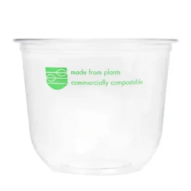 Vegware 96-Series Compostable PLA Deli Pots 12oz (Pack of 1000)