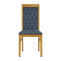 Brooklyn Padded Back Soft Oak Dining Chair with Black Diamond Padded Seat and Back (Pack of 2) - Image 2