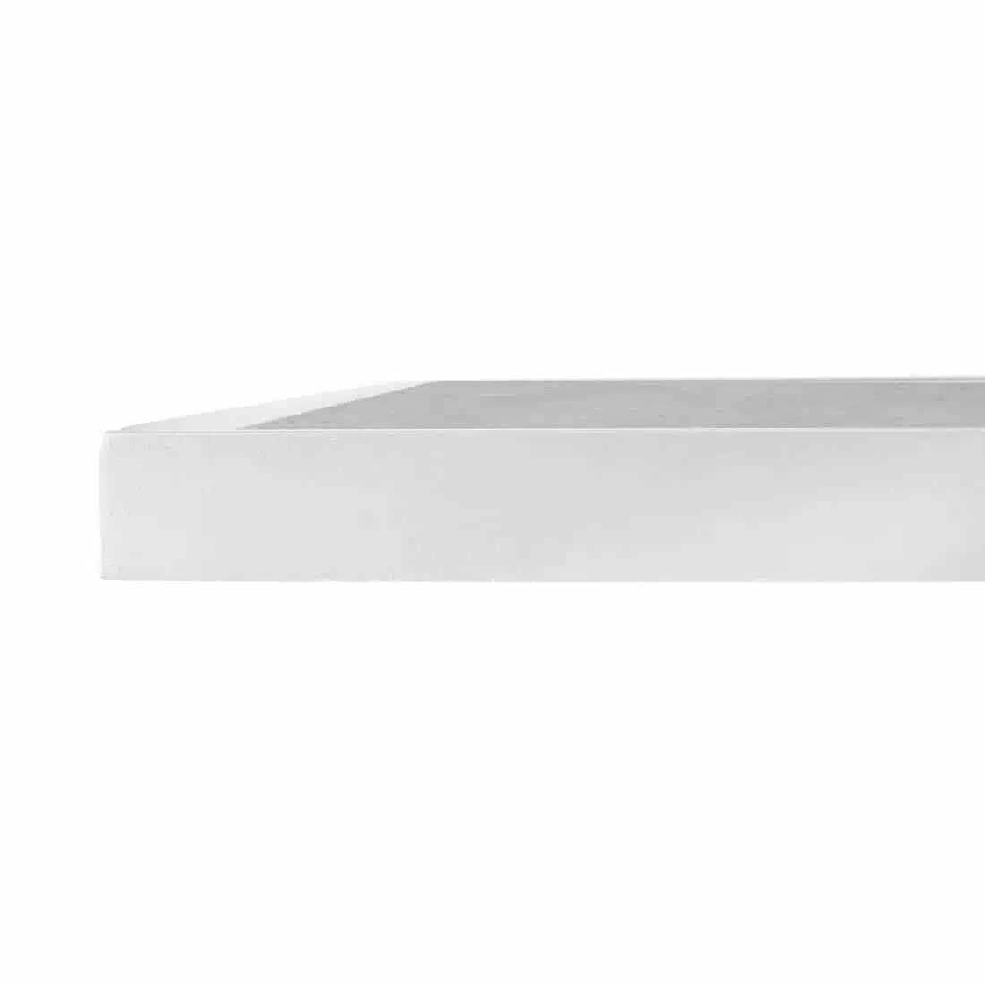 Bolero Light Grey Stone Effect Outdoor Tempered Glass Table Top White Trim 700mm - Image 4