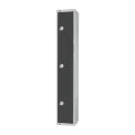 Elite Three Door Electronic Combination Locker Graphite Grey