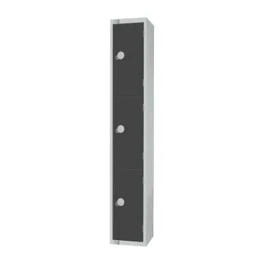 Elite Three Door Electronic Combination Locker Graphite Grey