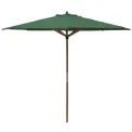 Rowlinson Willington Wooden Parasol Green 2.7m - Image 1