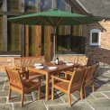 Rowlinson Willington Wooden Parasol Green 2.7m - Image 6