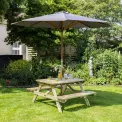 Rowlinson Picnic Table 5ft with Grey Parasol 2.7m - Image 11