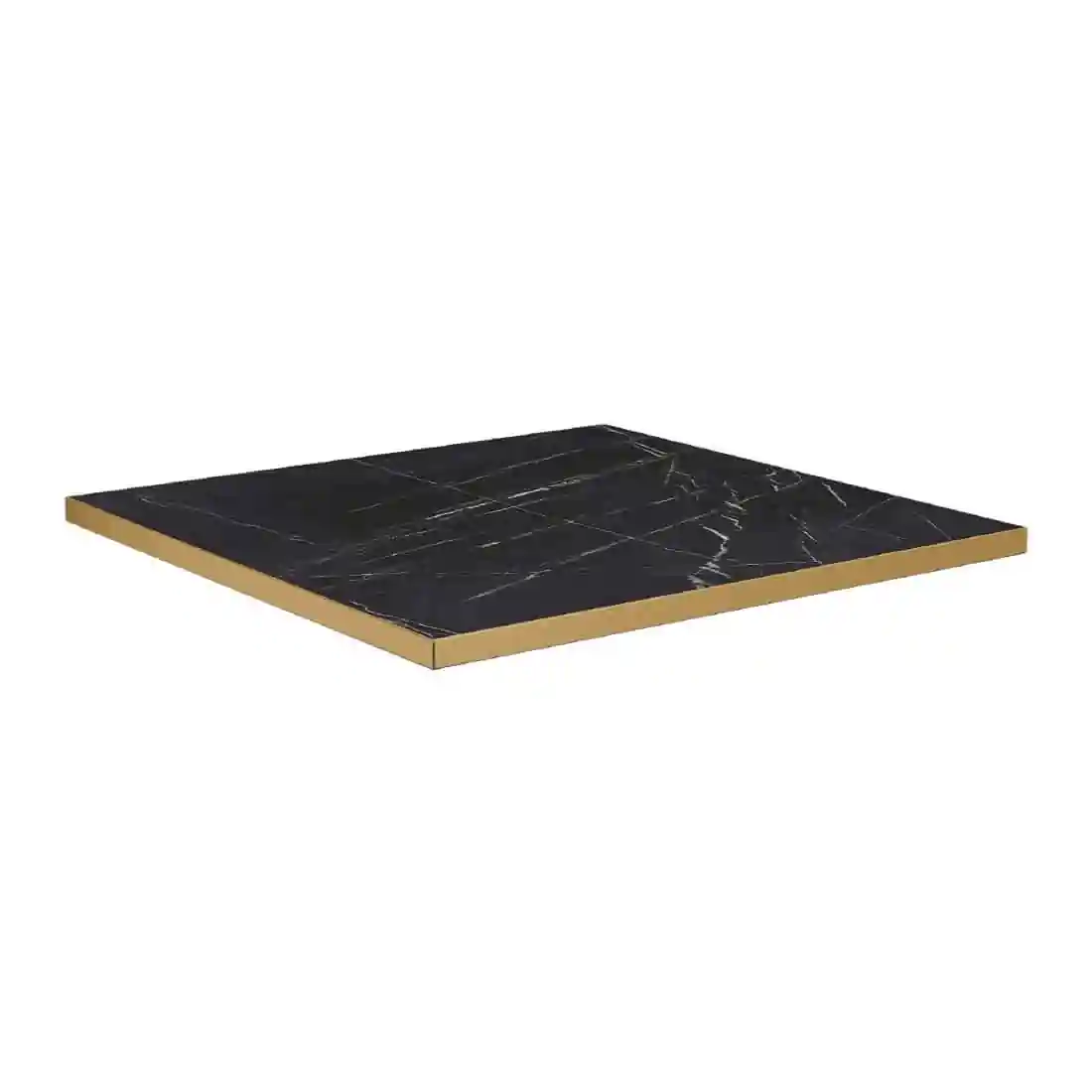 Omega Square Laminate Table Top Black Marble 800x800mm - Image 1