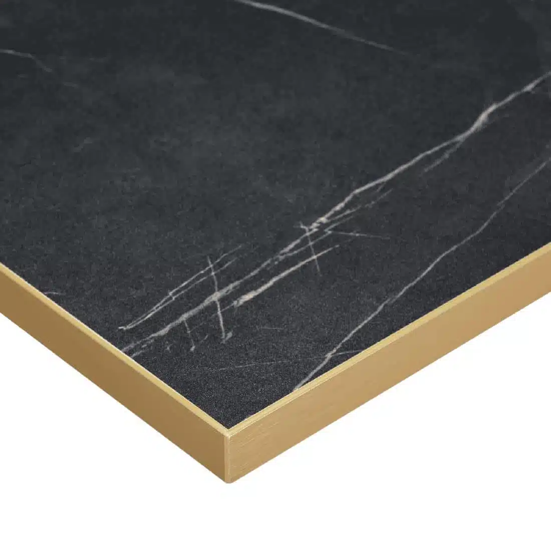 Omega Square Laminate Table Top Black Marble 800x800mm - Image 2