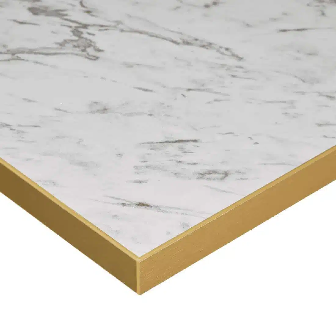 Omega Square Laminate Table Top White Carrara Marble 800x800mm - Image 2