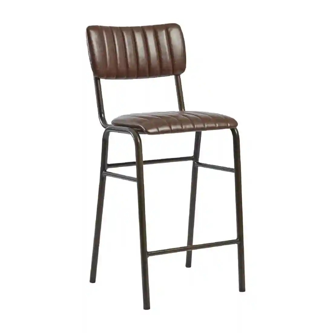 Tavo Stacking Mid Bar Stool Vintage Brown (Pack of 2) - Image 1