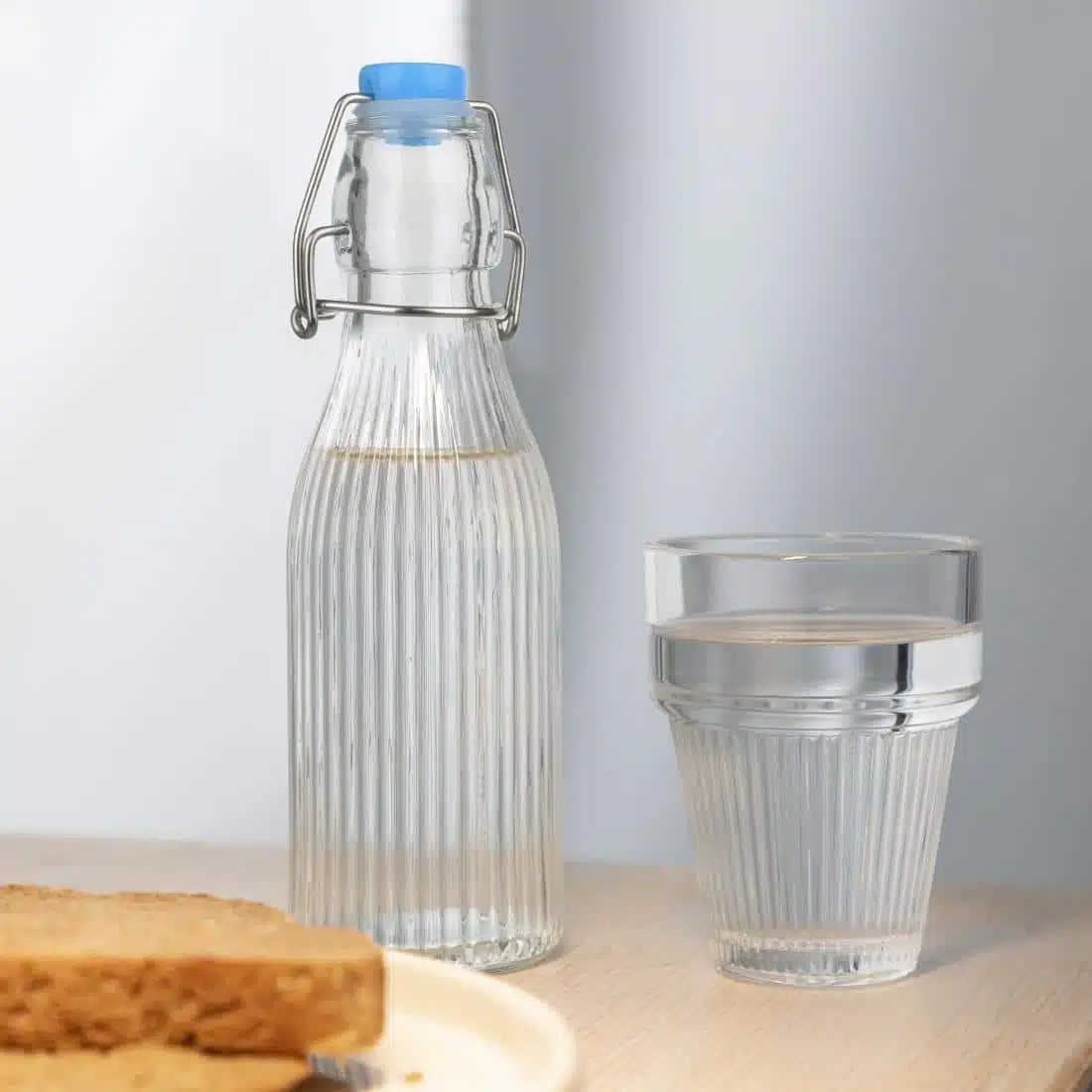 Olympia Ridged Swing Top Water Bottles 200ml (6 Pack) - Image 5
