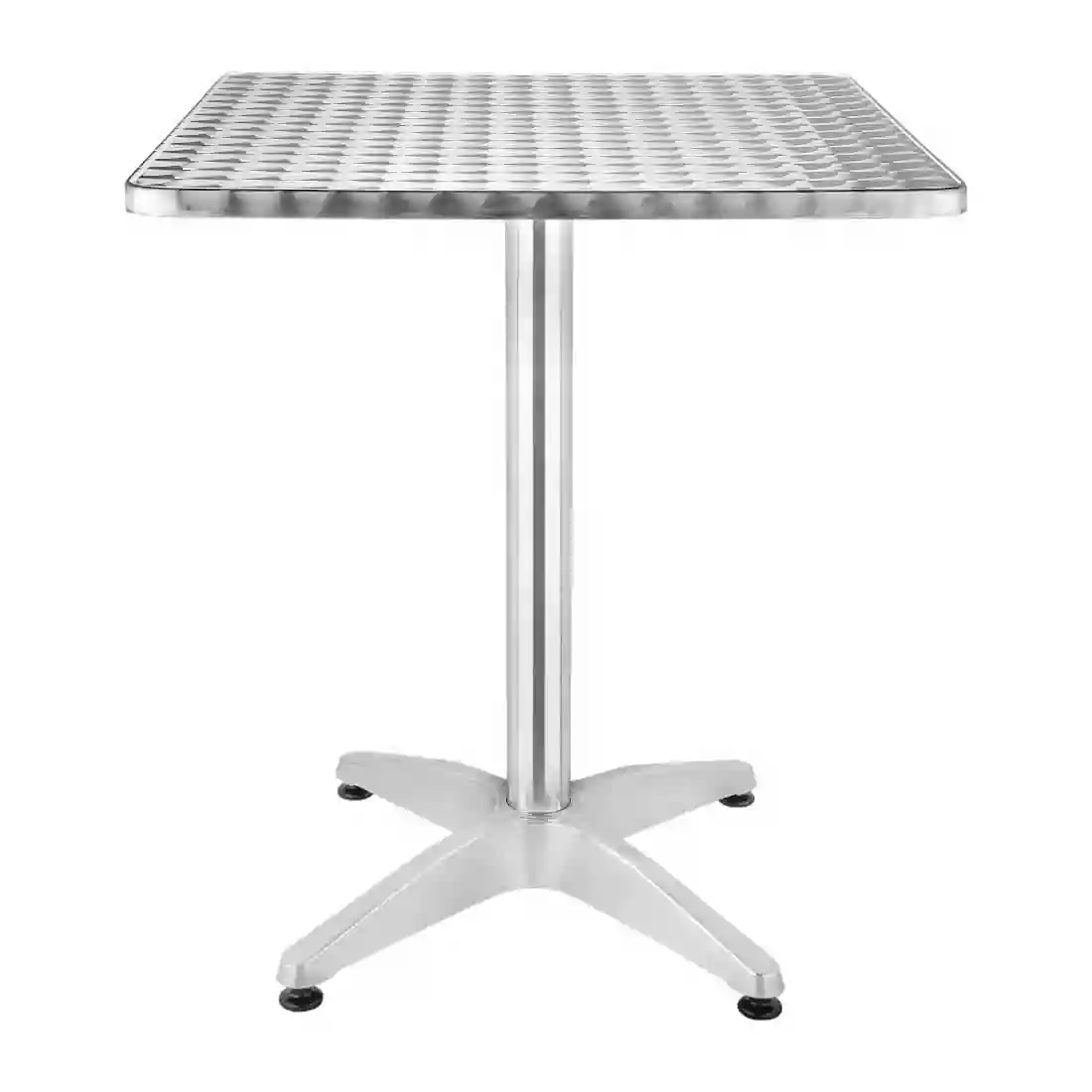 Bolero Steel and Aluminium Square Bistro Table 600mm - Image 1