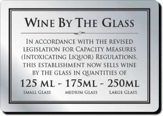 Wine by the glass 125
