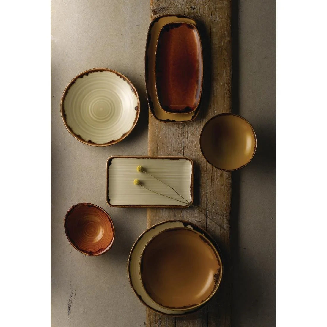 Dudson Harvest Organic Oblong Plates Linen 270x160mm (12 Pack) - Image 2